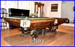 9 ft Lion Legged Victorian Pool Table