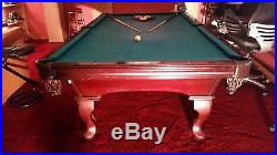 9 ft, Olhausen Eclipse Pool Table, Cherry Wood Finish