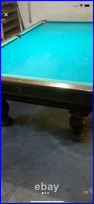9 ft, antique pool table