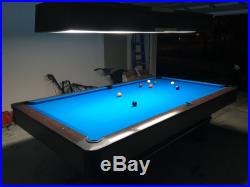 9' olhausen pool table with light and cue