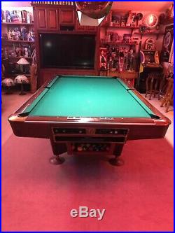 9ft Size Brunswick Gold Crown Pool Table With Light / Access