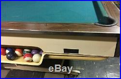 AMC Billiards 8 Foot Pool Table with Pool Balls, Rack, and Cue Sticks