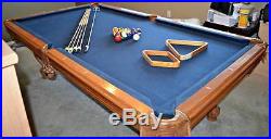 AMERICAN HERITAGE 8FT POOL TABLE WITH ACCESSORIES