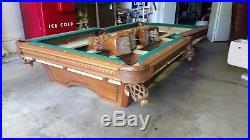 AMERICAN HERITAGE 8-foot Billiard / Pool Table in Chicago slate claw foot oak