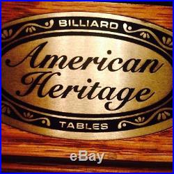 American Heritage Pool Table Regulation