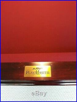 AMF PlayMaster 9' Pool Table 1 slate, 5 cues, 4-lamp bar, bridge, accessories