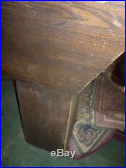 ANTIQUE BRUNSWICK BALKE COLLENDER CO. 1909 Leather Pocket POOL TABLE 1909