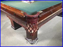 ANTIQUE NEWPORT POOL TABLE by BRUNSWICK