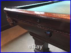 ANTIQUE NEWPORT POOL TABLE by BRUNSWICK