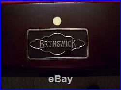 Authentic Brunswick Hawthorn Black Cherry Wood Pool Table Brazil (used)