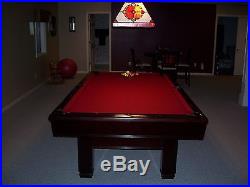 Authentic Brunswick Hawthorn Black Cherry Wood Pool Table Brazil (used)