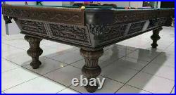 Absolutely gorgeous solid Mahogany Antique 9' pool table package