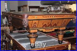 Acme antique brunswick and balke pool billiards table 1878