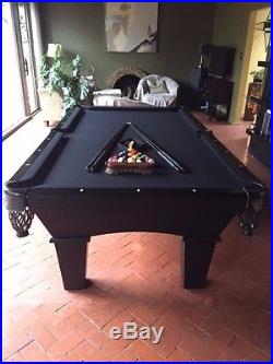All Black 8' Connelly Billiard Pool Table