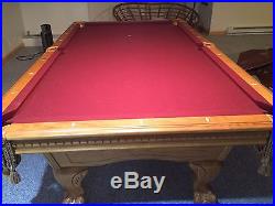 American Heritage 8 Foot Slate Pool Table #44445 and Accessories