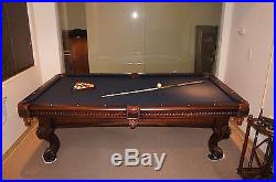 American Heritage Billiards Collection Pool Table Blue Felt With Rack & Accesories
