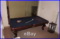 American Heritage Billiards Collection Pool Table Blue Felt With Rack & Accesories