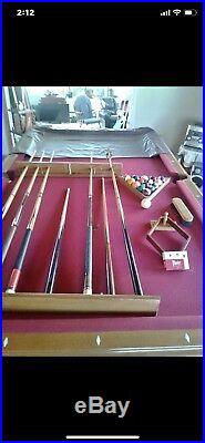 American Heritage Pool Table 8ft With Light And Accessories
