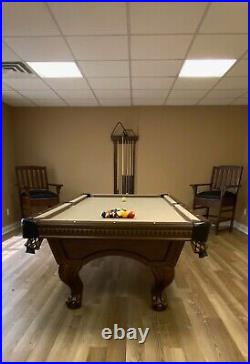American Heritage Pool Table/Bar and Pub Table and King Chairs Package