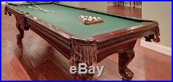 American Heritage Wood Frame Slate 8 Foot Pool Table Model #44445 & Accessories