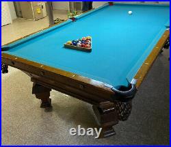 Antique 1892 Brunswick O G Novelty Pool Table And Cue Collection