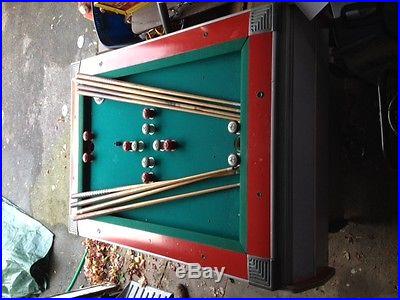 Antique 1950's Deco Coin operated bumper pool table