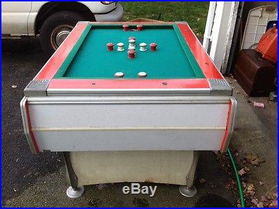 Antique 1950's Deco Coin operated bumper pool table