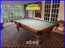 Antique 9 Ft Brunswick pool table From 1890's