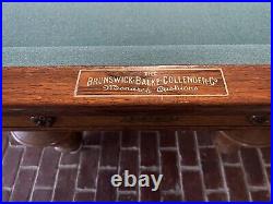 Antique 9 Ft Brunswick pool table From 1890's