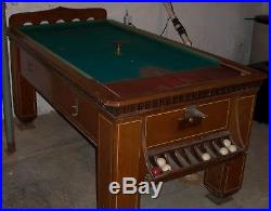 Antique Billiards Pool Table Bagatelle Belgian English Vtg 1930's Bar Game