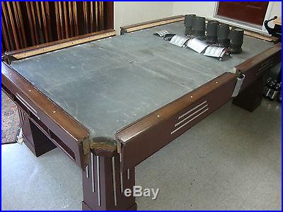 Antique Brunswick 8' Challenger Pool Table