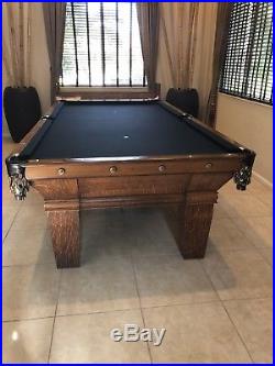 Antique Brunswick 9 Pool Table Wellington model early 1900s pick up only