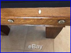 Antique Brunswick 9 Pool Table Wellington model early 1900s pick up only