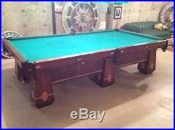 Antique Brunswick-Balke-Collender 5'x10' 6-Legged Pool Table (The Medalist)