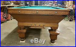 Antique Brunswick Balke Collender 8' Pool Table Restored Southern