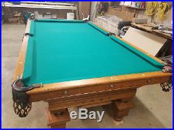 Antique Brunswick Balke Collender 8' Pool Table Restored Southern