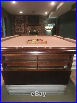 Antique Brunswick Balke Collender Centennial 9 Pool Table Billiard Professional