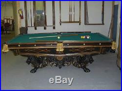 Antique Brunswick-Balke-Collender Co1875 Monarch Ebony Pool Table THE VERY BEST