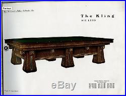 Antique Brunswick Balke Collender Co. Kling Billiards Table PRICED TO SELL