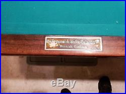 Antique Brunswick Balke Collender Co. Medalist Pool Table 9 Foot Table