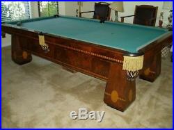 Antique Brunswick Balke Collender Co. Medalist Pool Table 9 Foot Table 1924