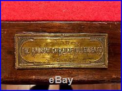 Antique Brunswick-Balke Collender Co. Oak Pool Table, Monarch Cushions