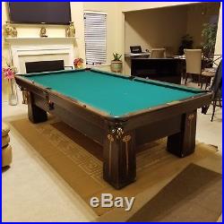 Antique Brunswick Balke Collender Company pool table, 9 x 4 1/2