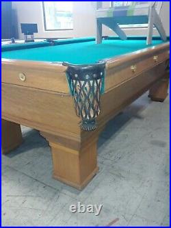 Antique Brunswick Balke & Collender Pro 8' Pool Table
