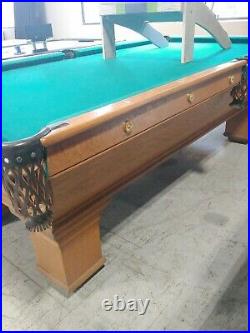 Antique Brunswick Balke & Collender Pro 8' Pool Table
