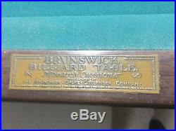 Antique Brunswick Billiard Snooker Table Slate