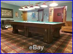 Antique Brunswick Billiards 10'Arcade 3 Cushion Billiards Table