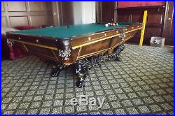 Antique Brunswick Billiards 8' Monarch Pool Table