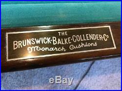 Antique Brunswick Billiards 9' Kling Pool Table Circassion Walnut