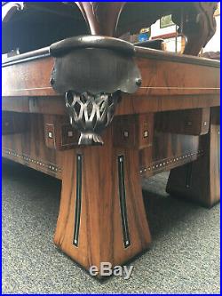 Antique Brunswick Billiards 9' Kling Pool Table Walnut